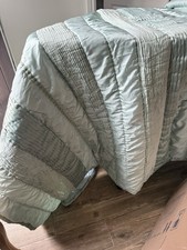 Laura Ashley LEILA King Size  Bedspread In Duck Egg 250 X 240 Cm