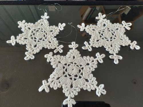Handmade crochet snowflake - crochet,