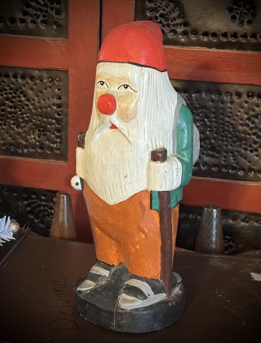 Hand carved painted red - painted,