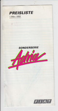Fiat Price List 1988 Special