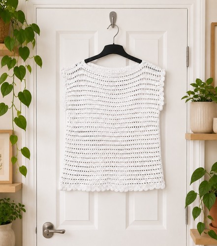 Ladies crocheted summer top - ladies,