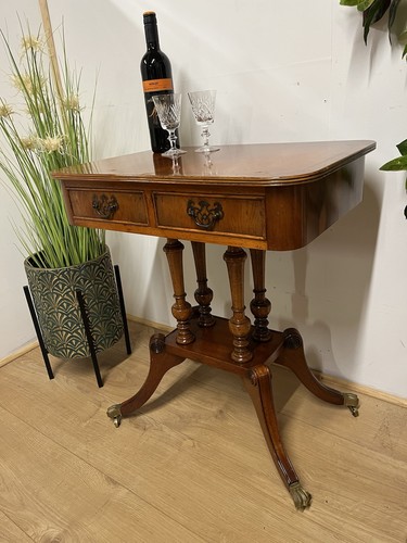 Yew wood two drawer - yew,