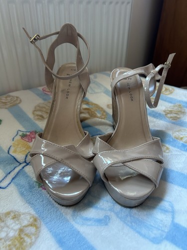 New look beige cork wedge - new,