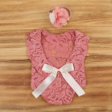 Baby Bow Lace Romper Headband