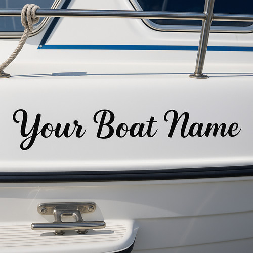 Personalised boat name sticker - personalised,
