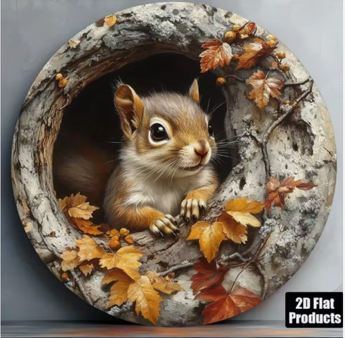 Squirrel garden plaque wooden - squirrel,
