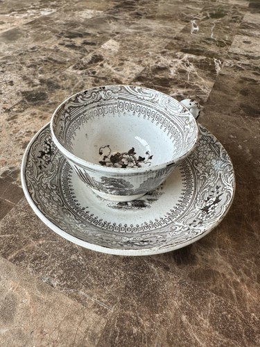Antique limoges style tea cup - tea,