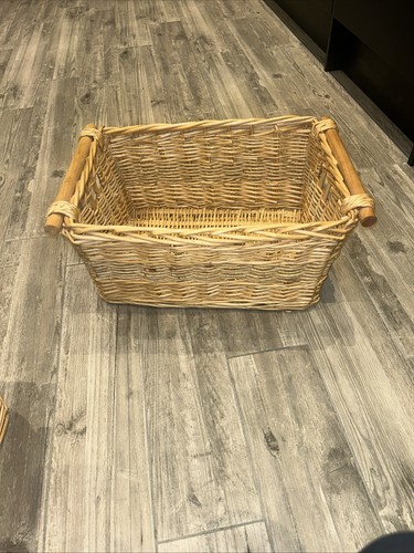Vintage wicker basket with - wicker,