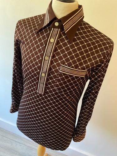 Rare mens 70s vintage brown - 70s,