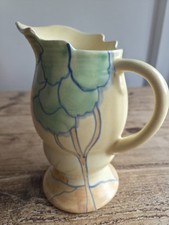 Vintage Art Deco Mattona Ware Bute Painted Porcelain Ceramic Pitcher Jug Vase