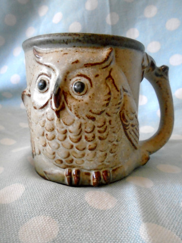 Vintage owl stoneware - vintage, 3d