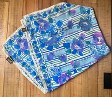 Vintage Tie Rack Art of Silk Square Headscarf Scarf Floral 100% Silk
