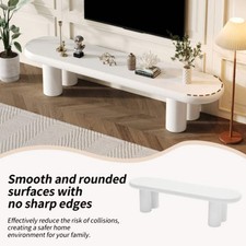 70 Inch TV Cabinet White Wood