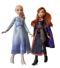 Disney Frozen Elsa & Anna Dolls Barbie Size Dolls Dressed in VGC Not Played With