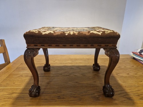 Victorian style footstool with - footstool,