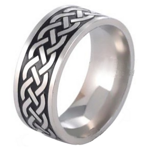 Dark celtic knot ring black - dark,