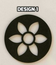 Flower design acrylic drink coaster - 6 designs - 13 colour options