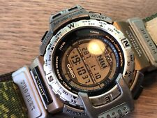 AUTHENTIC CASIO PRO TREK DIGITAL MEN'S BIG SIZE MEMORY TITANIUM 1471 VINTAGE
