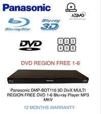 Panasonic DMP-BDT110 Multi Region DVD 1-6 3D Blu-ray Player FREE MOVIES & HDMI
