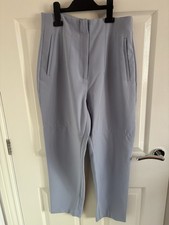 Zara Women’s Light Blue Cigarette Trousers With Pockets Size Medium (uk 10).