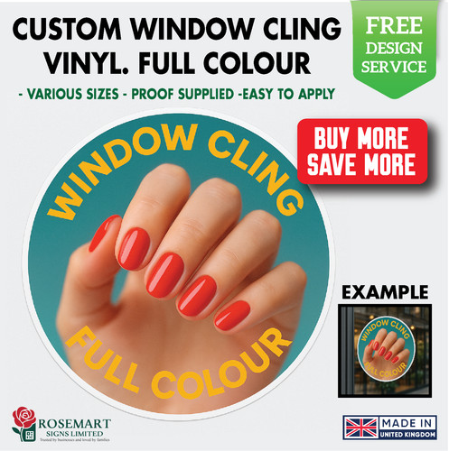 Round window cling decal - round, –