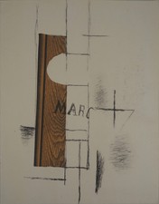 Georges BRAQUE: The Bottle Of Marc - Color Stencil