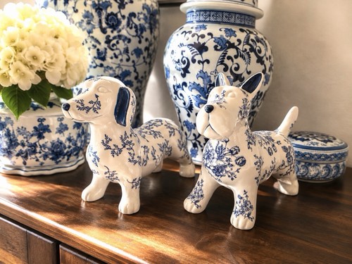 Blue white porcelain - &,