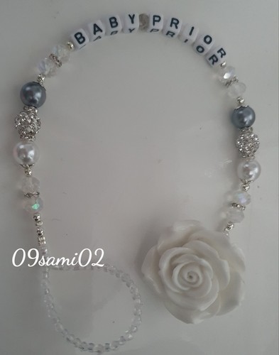 Personalised bling dummy clip - dummy,