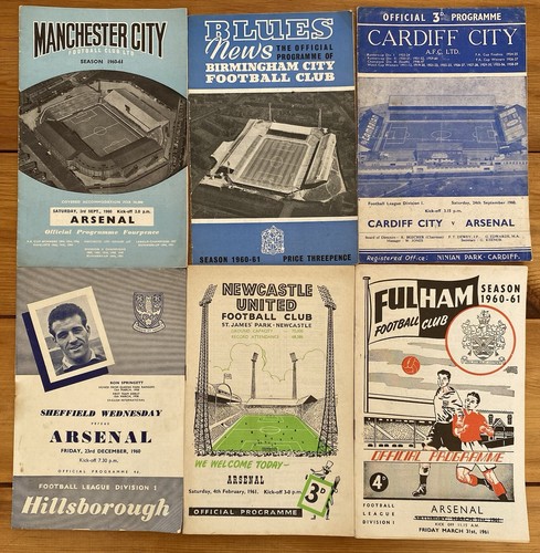 Arsenal away programmes - 6,