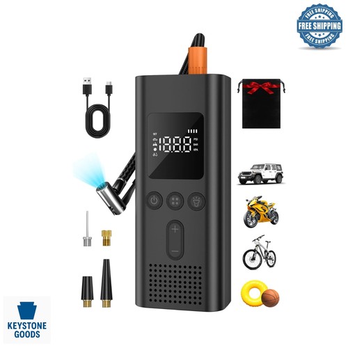 Portable tire inflator with - portable,