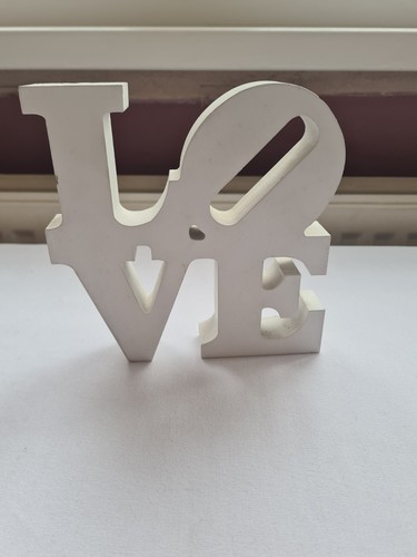 White wooden love - white, “love”