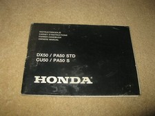 Honda Scooter Moped DX50 PA50 CU50 STD S Owner's Rider's Manual Handbook