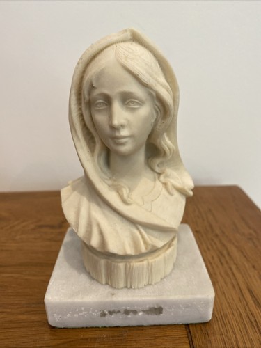 Vintage religious parian bust - parian,