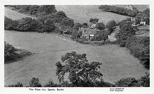 POSTCARD SPEEN - THE PLOW INN - AERIAL VIEW - RP