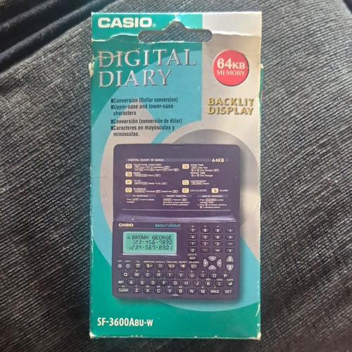 Casio digital diary 3600a - diary, sf-3600a