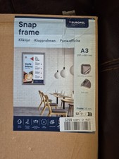 EUROPEL Snap Frame A3, 25 mm | Aluminium Anodised Construction & Anti-Glare Cove