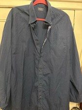 Paul and Shark Dark Blue Long Sleeve Shirt EU 47, UK 4XL, P2P, 28"