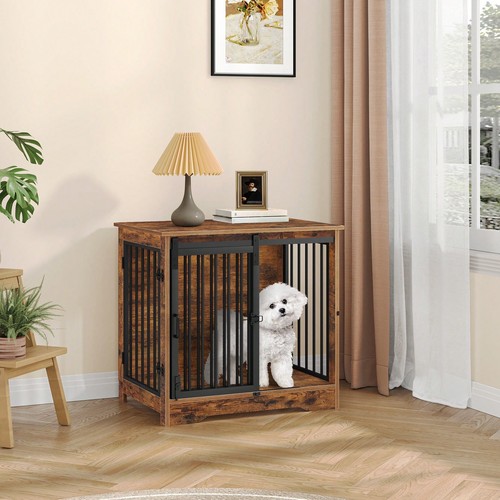 Wooden dog crate barndoor - dog,