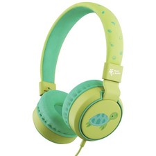 Planet Buddies Milo The Turtle Wired Foldable Kids On-Ear Headphones In-Line Mic
