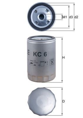 Mahle fuel filter fits - kc, 6