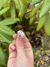 925 Sterling Silver Elephant Design Ring (M 1/2) 