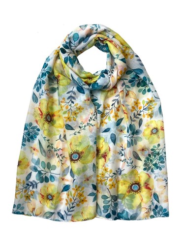 Floral print scarf women light - floral,