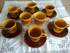 Royal Worcester Palissy Sierra coffee set. VGC.