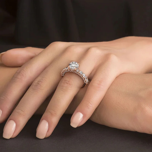 18k rose gold lab created - lab,