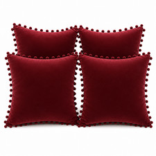 Luxury Velvet Pom Pom Cushion