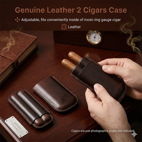 Cigar case genuine leather - case,