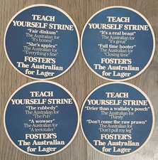 4× Rare 80s Foster's Lager