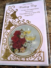 Vintage Original  1970s / 1980s Sealed Unused Greetings Card Happy Wedding Day