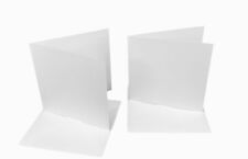 6x6" White Card Blanks & Envelopes 250gsm Card Pre-Creased For Easy Folding