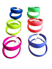 Neon Hoop Earrings Medium
